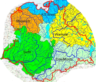 Karte der Bearbeitungsgebiete im StALU Westmecklenburg