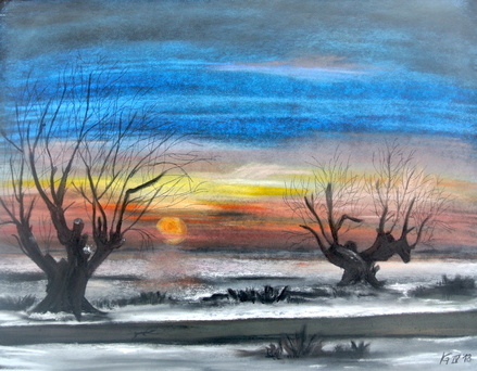 Katharina Güldenpfennig "Knorrig", Pastell