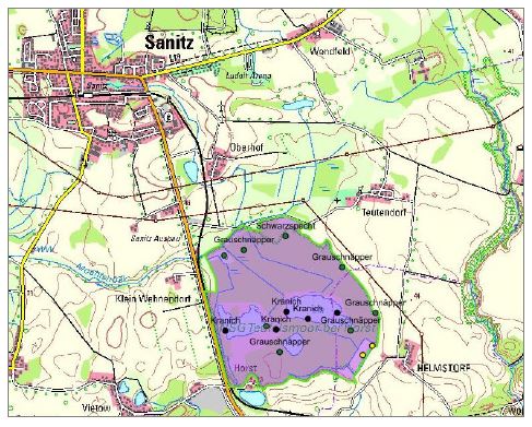 Übersicht über die Abgrenzung des EU-Vogelschutzgebietes DE 1940-401 &bdquo;Teufelsmoor bei Horst&ldquo;