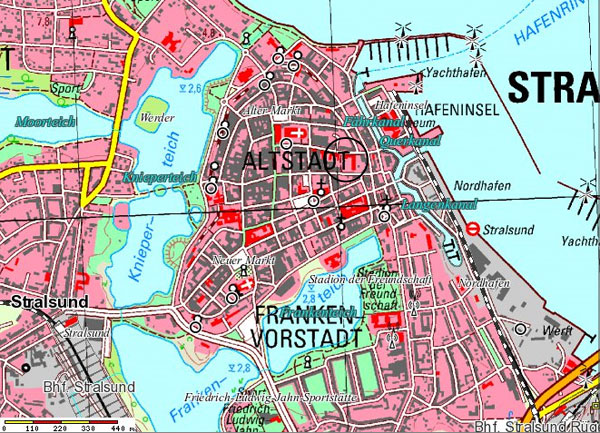 Karte-Stralsund (Interner Link: Anfahrt und Gebäude StALU VP)